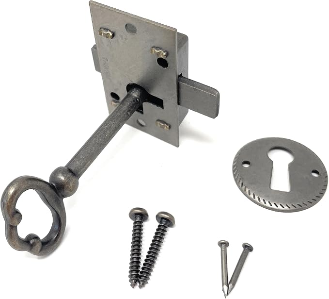 Metal Magery Small Antique Brass Flush Mount Lock - Image 2