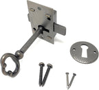 Metal Magery Small Antique Brass Flush Mount Lock - Image 2