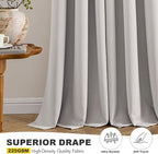 MIULEE Blackout Curtains for Bedroom 2 Panels 40 x 54 Inch Long Cobblestone | - Image 5