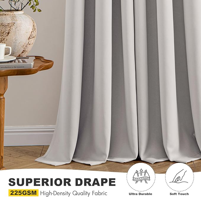 MIULEE Blackout Curtains for Bedroom 2 Panels 40 x 54 Inch Long Cobblestone | - Image 5