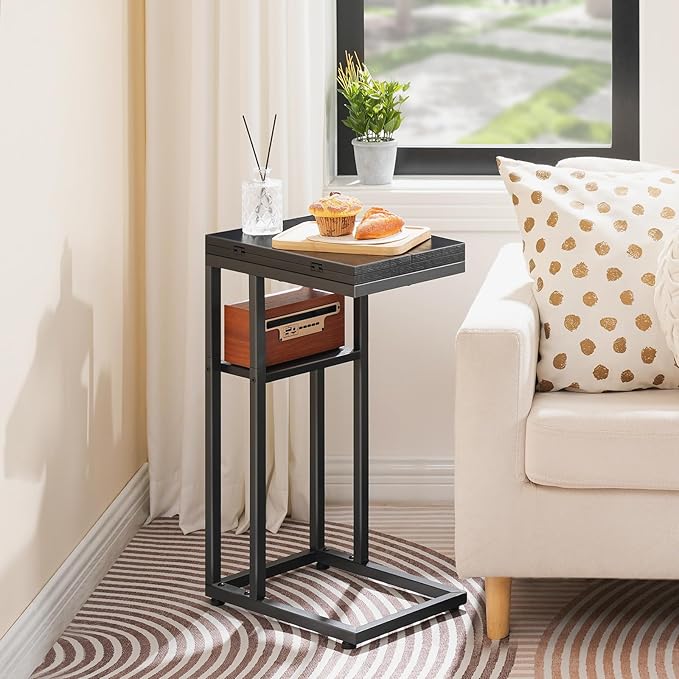 HOOBRO Foldable End Table, C Shaped Side Table - Image 5