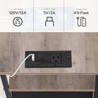 HOOBRO End Table with Charging Station, Narrow Side Table, Nightstand with 2 - Image 9