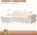 Hobestluk Modular Sectional Sofa Memory Foam Couch Oversized Sectional Sofa - Image 2