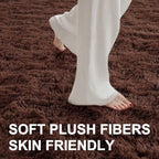 4x6 Ft Brown Shag Rugs for Bedroom Living Room, Ultra Soft Fluffy Furry Area - Image 4