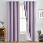 Yakamok Lilac 100% Blackout Curtains 84 Inches Long by Yakamok