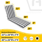AAAAAcessories Outdoor Chaise Lounge Cushions, Waterproof Patio Furniture - Image 5