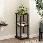 Furinno SIMPLISTIC Side Table Set of 2, 2-Tier Square Modern End Table - Image 2