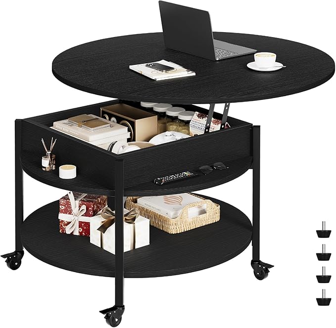 FABATO Round Lift Top Coffee Table by FABATO
