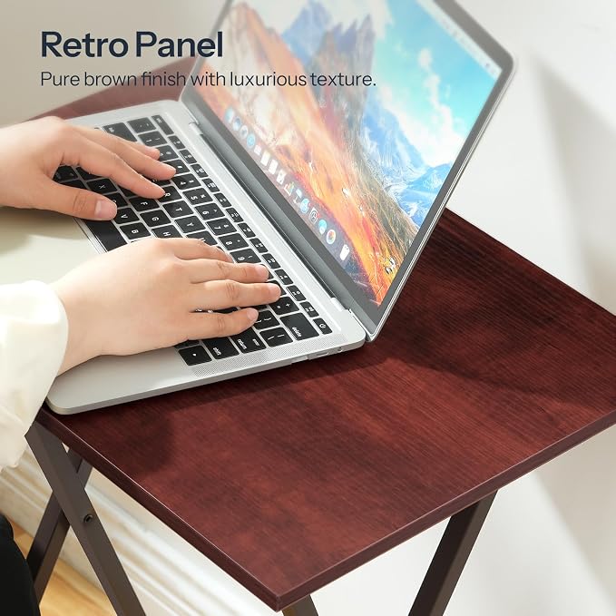 HOOBRO Folding TV Tray Tables, Industrial Snack Tables - Image 5