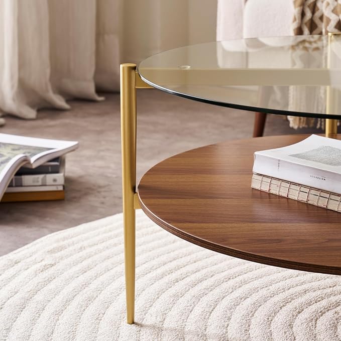 LumFurn Round Coffee Table, Mid-Century Modern Design, D30“ x H17”, - Image 7