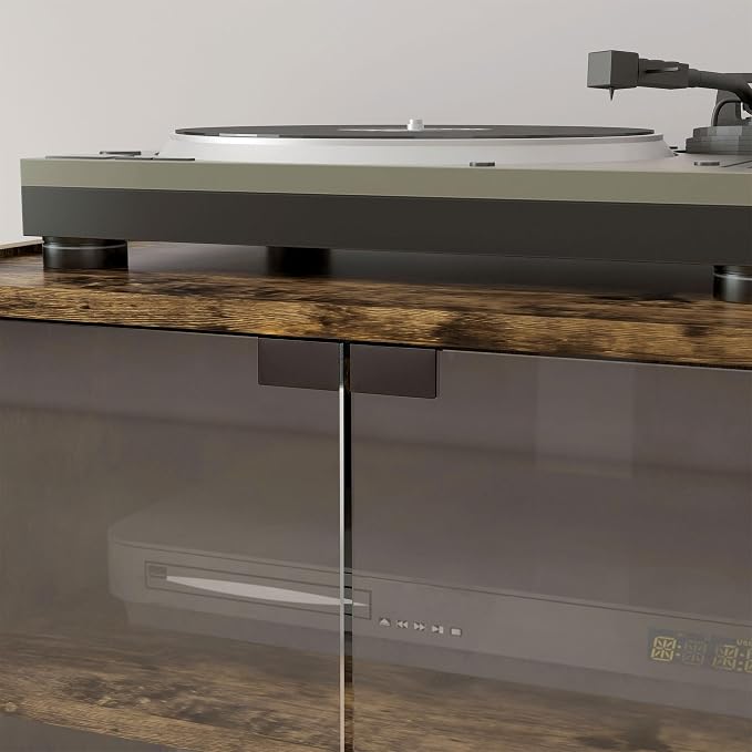 HOMCOM Media Cabinet, 4-Tier Stereo Cabinet - Image 9