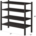 ROMGUAR CRAFT 4 Tier Bamboo Shoe Rack - Image 3