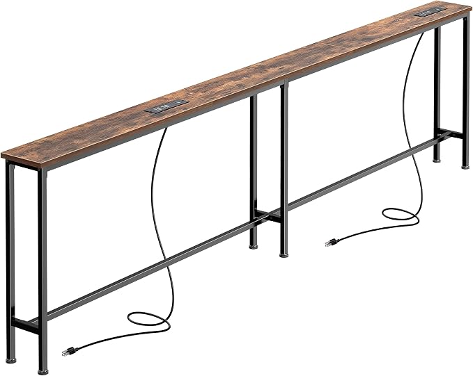 SUPERJARE 86.6 Inch Sofa Table by SUPERJARE