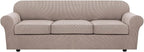 4 Piece Stretch Sofa Covers for 3 Cushion Couch Covers Furniture Slipcovers by HVERSAILTEX