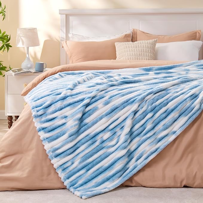 BEDELITE Ribbed Twin Blanket for Couch & Bed, Warm Yet Lightweight, Ribbed - Image 5