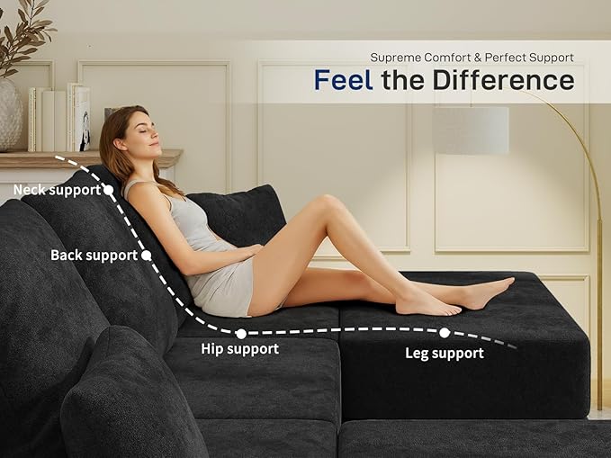 Cloud Modular Sectional Sofa, Comfy Boneless Couch - Image 8