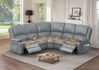 Yolsali Manual Reclining Sectional Sofa Set, 5 Seats Soft Leather Recliner by SavortheHappyMoments