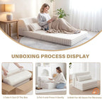 Tiita Folding Sofa Bed Single Size, Convertible Sleeper Chair Mattress - Image 9