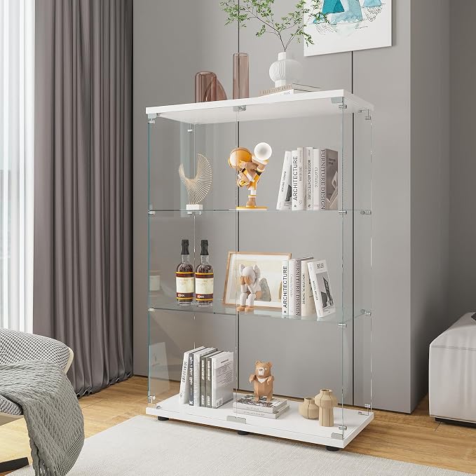 Beauty4U 2-Door Glass Display Cabinet, Collection Display, Quick Installation by Beauty4U