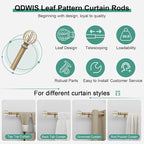 QDWIS 2 Pack Boho Wood Curtain Rods - Image 6