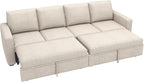 HONBAY Modular Sectional Sleeper Sofa Bed, - Image 7