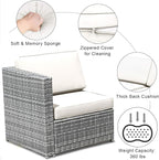 Tangkula 8 Pieces Wicker Patio Furniture Set - Image 5