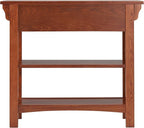 Leick Home Mission Impeccable Bookshelf, Solid Wood, 2 Drawers, 2 Shelves - Image 5