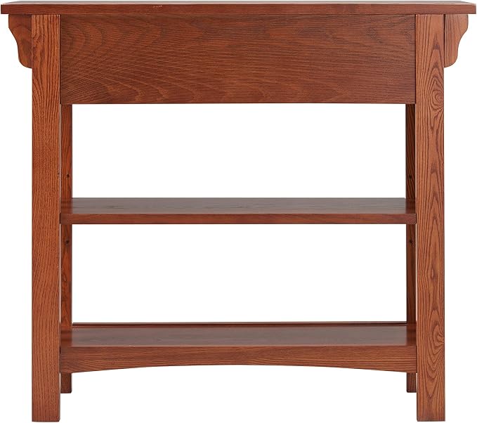 Leick Home Mission Impeccable Bookshelf, Solid Wood, 2 Drawers, 2 Shelves - Image 5