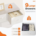 Sweetcrispy 9-Drawer Fabric Dresser Storage Tower - Image 6