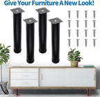 12 Inch Metal Furniture Legs Stainless Steel Adjustable Legs Black Metal Legs - Image 3