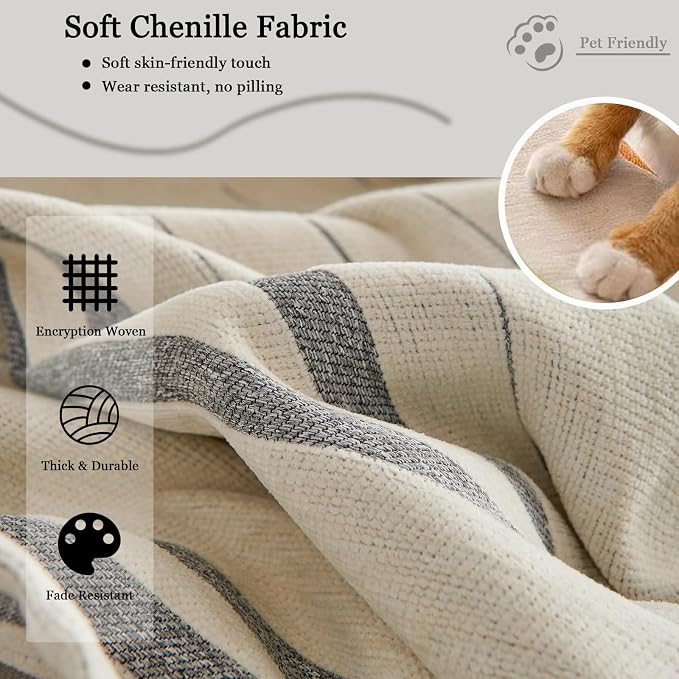 DREAMINGO Couch Cover Washable Chenille Sofa Protector - Image 3