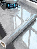 Marble Contact Paper 15.7" x 78.8" Grey Wallpaper Marble Peel and Stick by Unknown