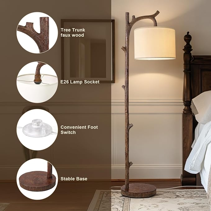 OYEARS Retro Farmhouse Floor Lamp - Image 7