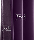 MIULEE Purple Velvet Curtains 52x96 inches Luxury Blackout Curtains | Thermal - Image 6