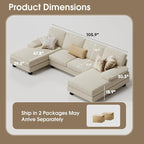 Furmax Sectional Couches for Living Room, U-Shaped Sofa Couch - Image 2