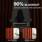 Antique Copper Burnt Orange Pinch Pleated Blackout Curtains - Image 3