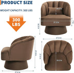 Garvee Ultra-Plush Swivel Accent Chair, 360° Barrel Lounge Chair - Image 2