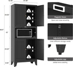 YAUWOH 69" Tall Metal Pantry Cabinet - Image 3