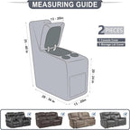 ANARACHON Leather Look Recliner Console Cover - Image 2