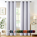 MIULEE Blackout Curtains for Bedroom 2 Panels 40x72 Inch Long Greyish White | by MIULEE