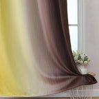 Brown and Yellow Blackout Curtains 52Wx96L Inch 2 Panels | Thermal Insulated - Image 6