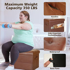 BelugaHelper Storage Ottoman Foot Rest Stool. Folding Ottoman - Image 3