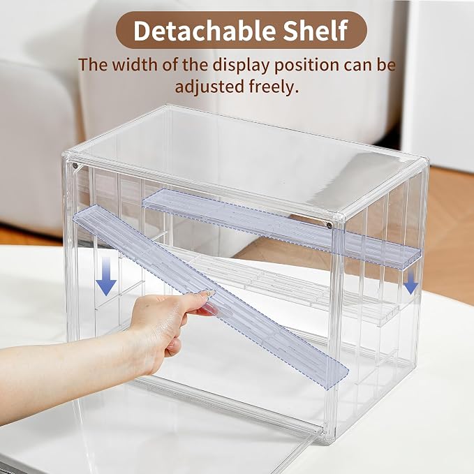 4 Pack Display Case for Collectibles 4 Layer Updated Adjustable Acrylic Display - Image 2
