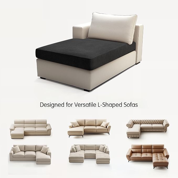 Hokway Stretch Chaise Cover Individual Couch Cushion Slipcovers Reversible - Image 9