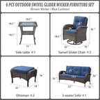 Belord 6 Piece Patio Conversation Sets - Image 2