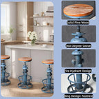 Vintage 3 Pieces Pub Table Set - Image 4