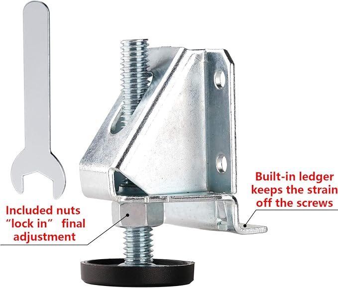 Anwenk Leveling Feet Heavy Duty Furniture Levelers Adjustable Table Leg Leveler - Image 4