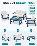SERWALL HDPE Patio Furniture Set - Image 5