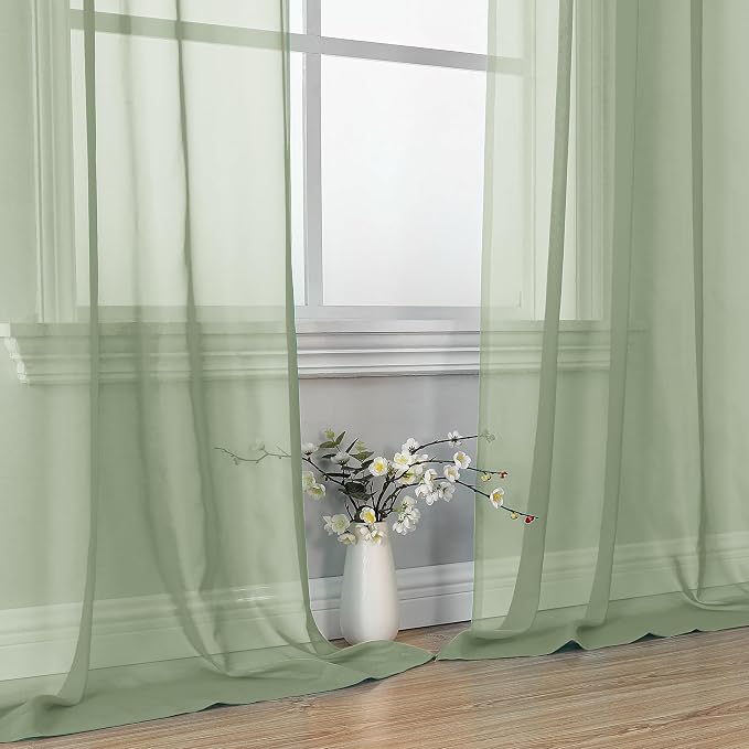 Bedroom Curtains 2 Panel Sets 84" Inch Length - Image 8