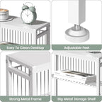 End Table for Small Space, 3-Tier Narrow Side Table - Image 9